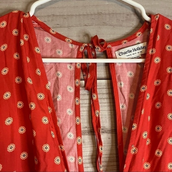 Charlie Holiday Jetsetter Wide Leg Jumpsuit in Aztec Red - Picture 5 of 14